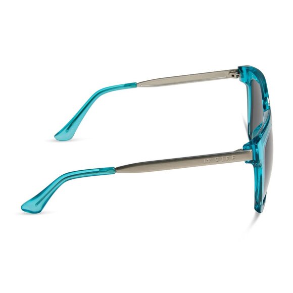 Diff Eyewear - Hailey Sunglasses - Turquoise Crystal + Grey - Picture 3 of 3